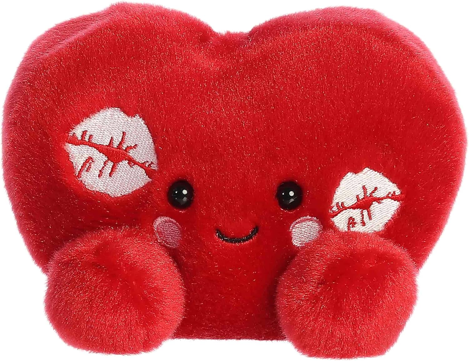 Aurora Adorable Palm Pals Kimi Kisses Heart Stuffed Animal - Fun Seasonal Plush For Kids and Adult Collectors - Perfect for Decorating Rooms and Valentine's Day - Red 5 Inches