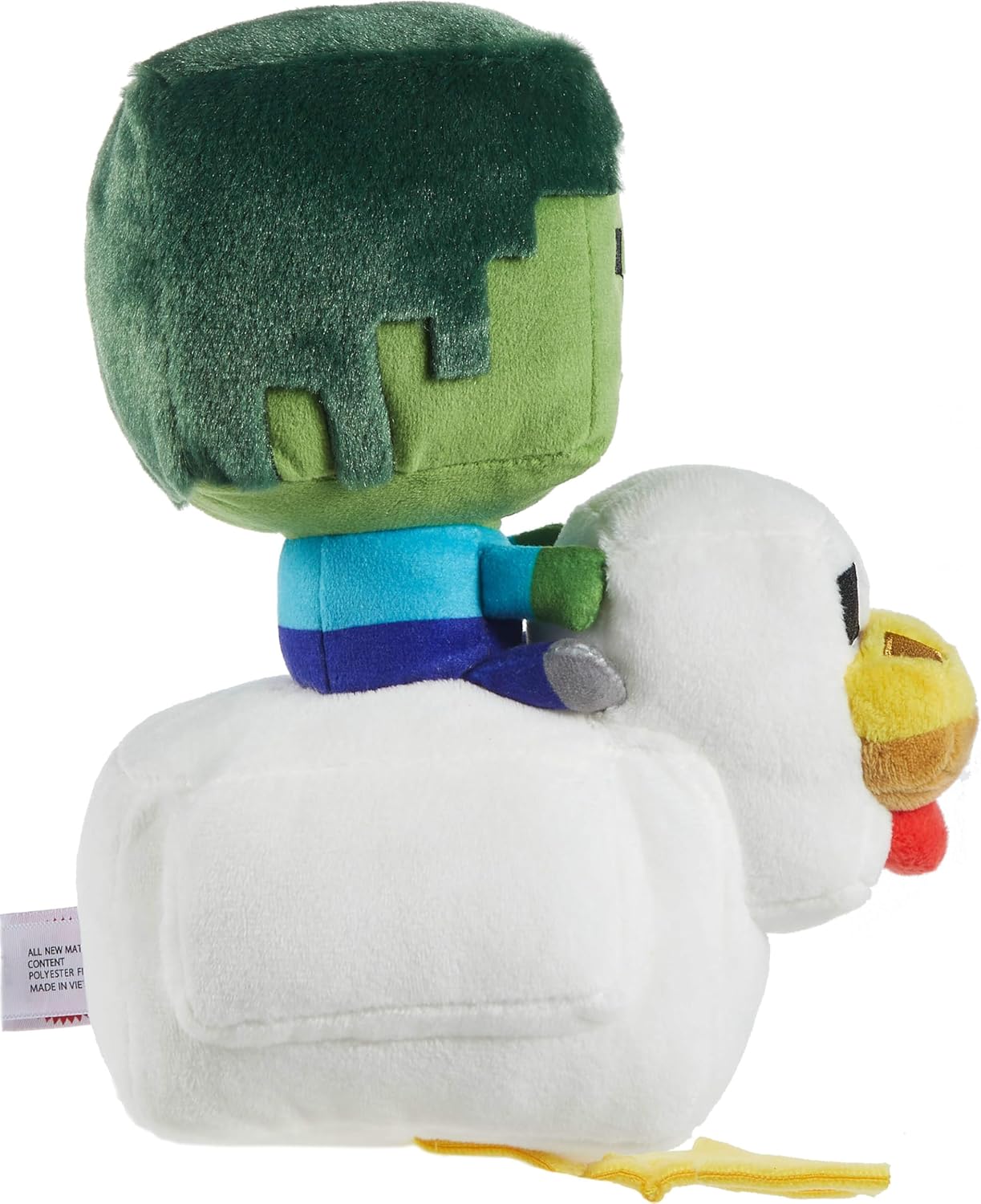 Mattel Minecraft Plush Zombie Chicken Jockey Toy, Collectible Stuffed Animal, 8-inch Soft Doll Inspired by Video Game Character - Image 3
