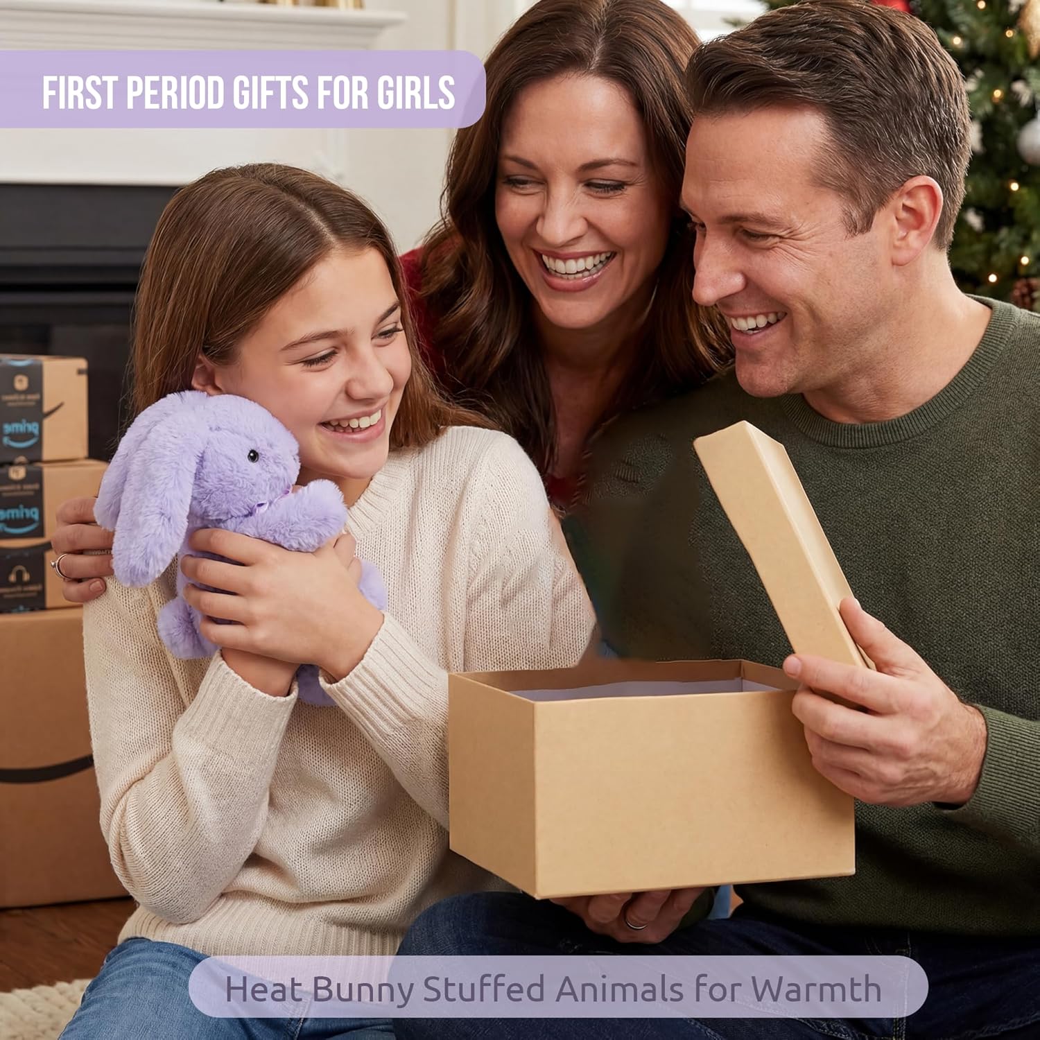 Microwaveable Lavender Bunny Plush, Heated & Lightly Weighted Stuffed Animal Plush Toy, Faux Rabbit Fur, Scented Buddy for Soothing Relaxation, Hand Warmer Gift for Adults 18+, Purple 7 Inch - Image 5