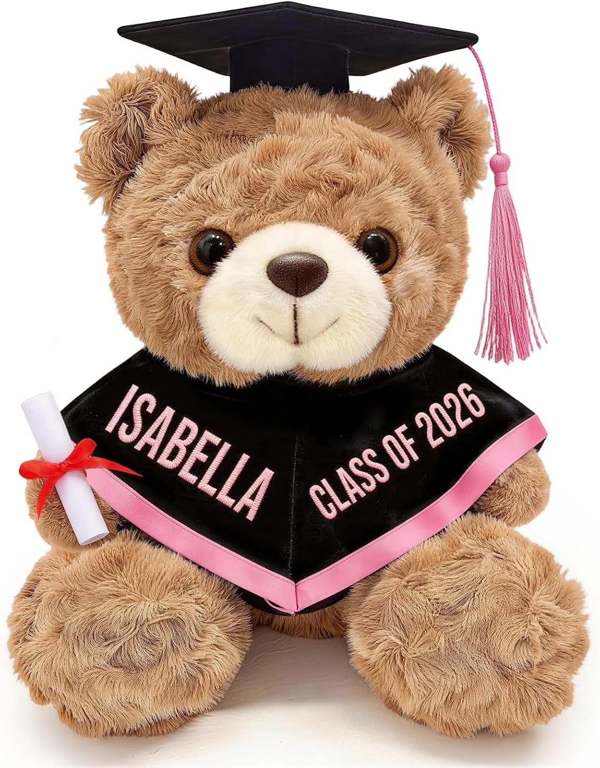 OELTTG 10'' Personalized Graduation Teddy Bear Gifts 2026 - Custom Name & Text, Graduation Gift for Her/Him, Kindergarten, High School & College Graduation Plush Bear with Cap & Diploma