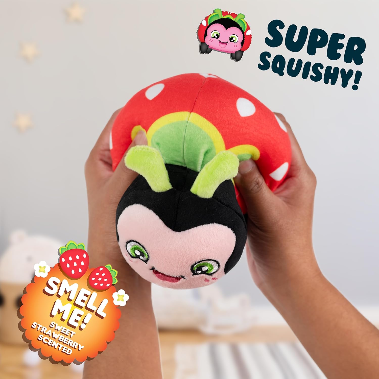 Scentco Snuggle Bugs (Ladybug)- Strawberry Scented Plush Toy - Gifts for Kids, Gift Guide, Aromatherapy - Image 3