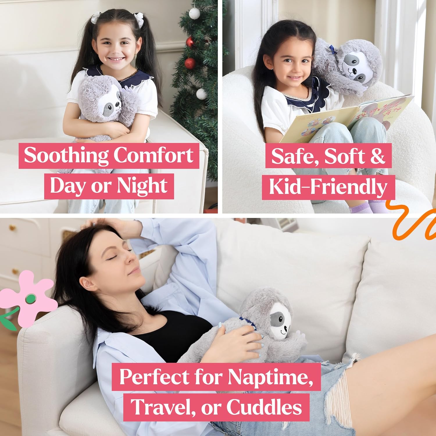 Lilly's Love Heatable & Coolable Lavender Scented Weighted Stuffed Animal - Microwavable Heatable Pad for Kids & Adults - Machine Washable Plushie - Calming Stuffed Animal for Anxiety - Image 2