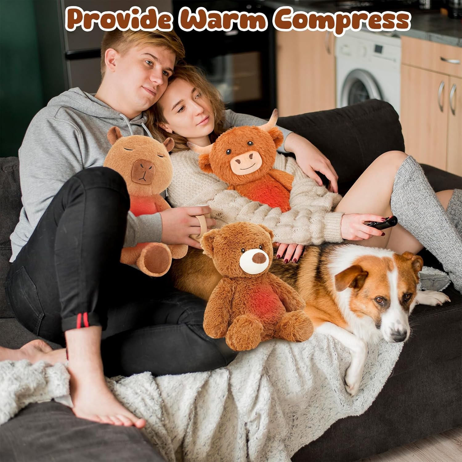 Finebee Weighted Stuffed Animals Bear Plush Heated Microwavable Weighted Plushise Stuffy Lavender Scented Bear Stuffed Animal Calming Gift for Kids and Adults - Image 9