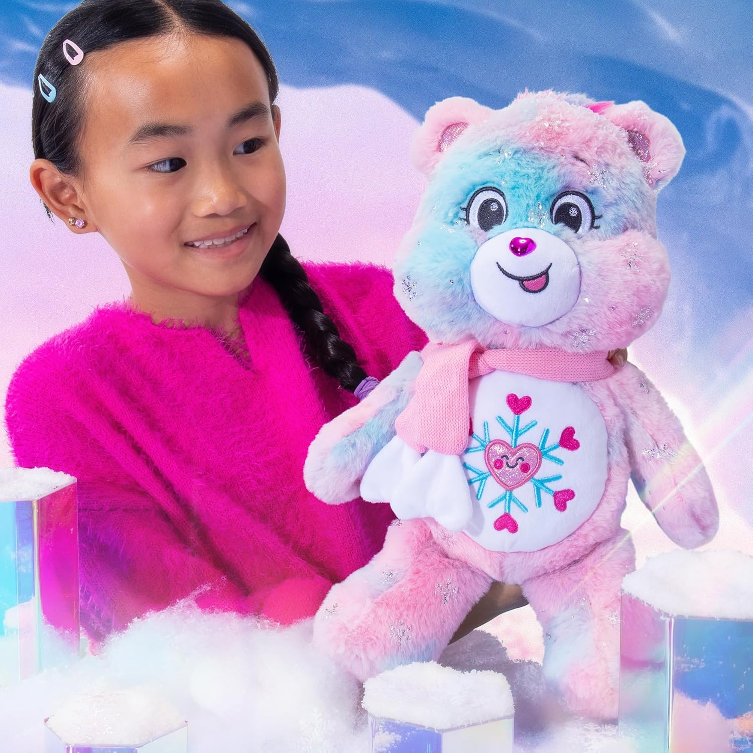 Care Bears - Collector Edition 14" Snowflake Sparkle Bear - Medium Size Plush - Soft, Huggable Plushie, Stuffed Animal for Girls and Boys, Ages 4+ - Amazon Exclusive - Image 4