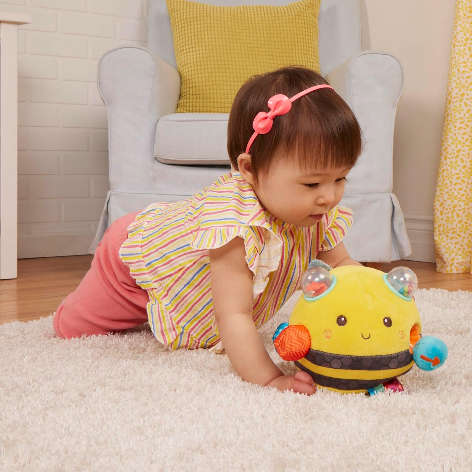 B. toys – Sensory Plush Bumble Bee with Fun Features, Interactive Play, Bumps, Colors, Textures & Sounds, Toys for Infants, Babies – 0+ Months - Image 9