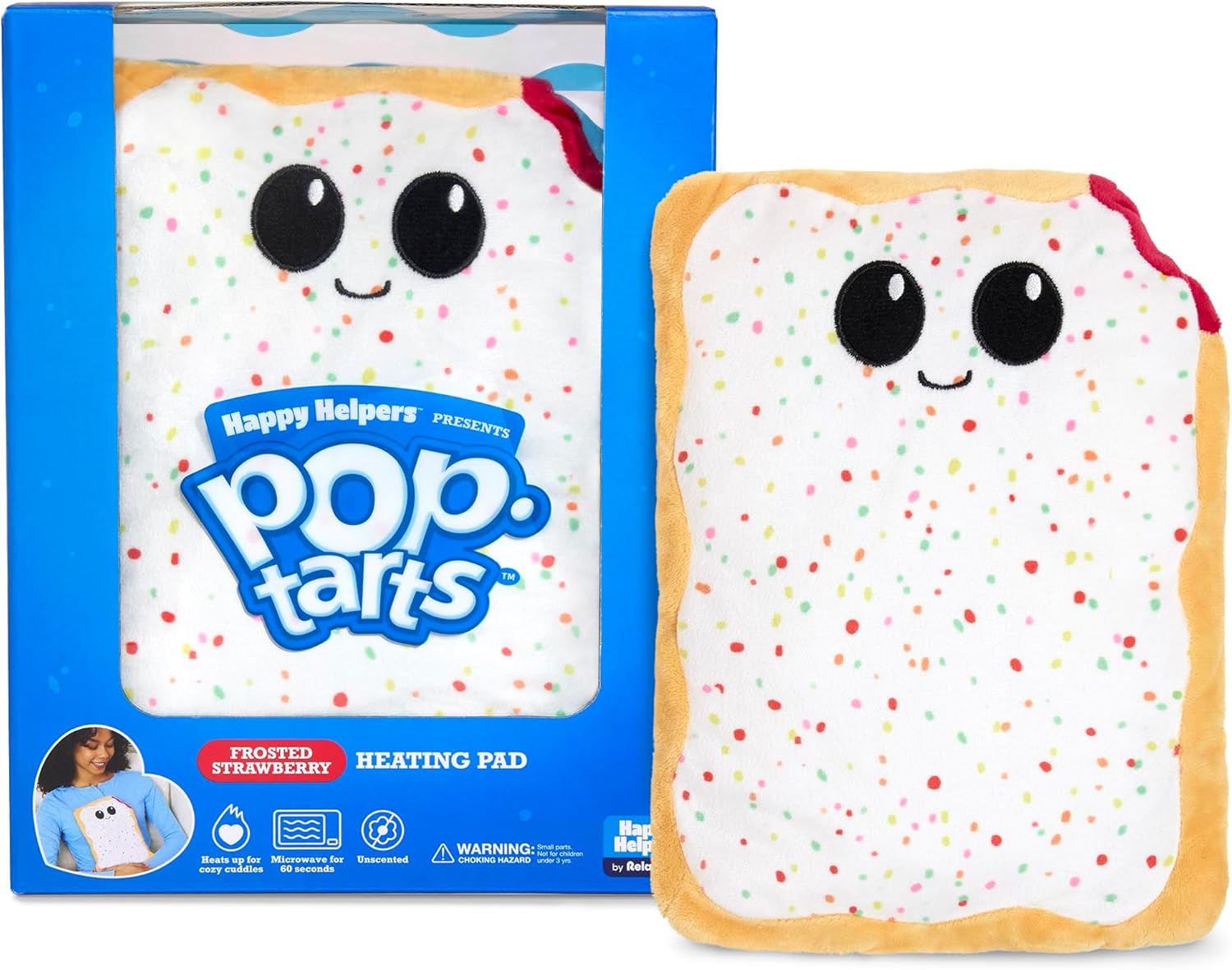 Pop-Tarts™ Happy Helpers By Relatable, The Cozy Comfort That's Anything But Boring, Get Relief with Cozy Heated Plushies and Other Dorm Essentials, Includes 1 Microwavable Pop-Tarts™ Heating Pad