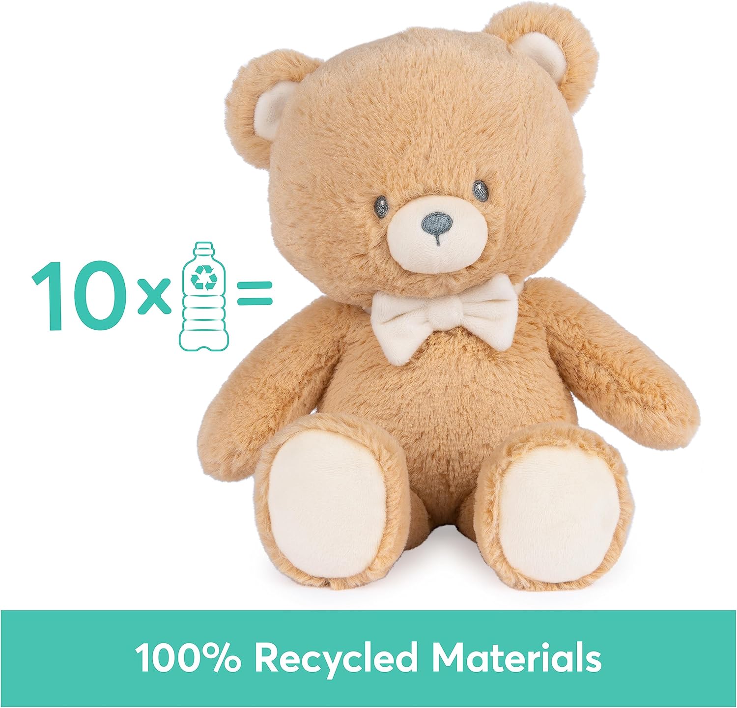 GUND Baby Sustainable Teddy Bear Plush, Stuffed Animal Made from Recycled Materials, Gift for Babies and Newborns, Brown, 13” - Image 3