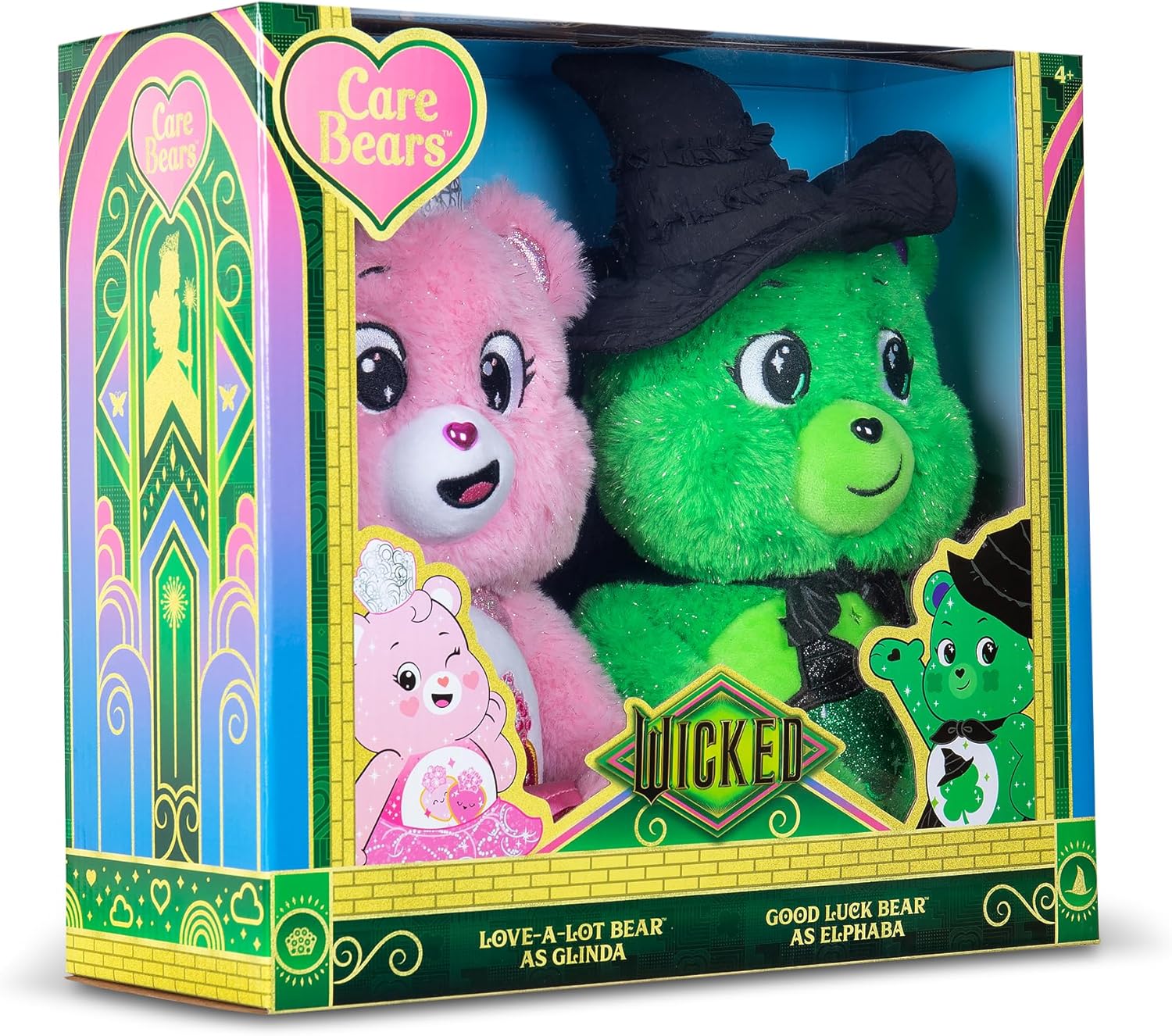 Care Bears - Care Bears x Wicked 2-Pack - Love-a-Lot Bear as Glinda & Good Luck Bear as Elphaba - Image 6