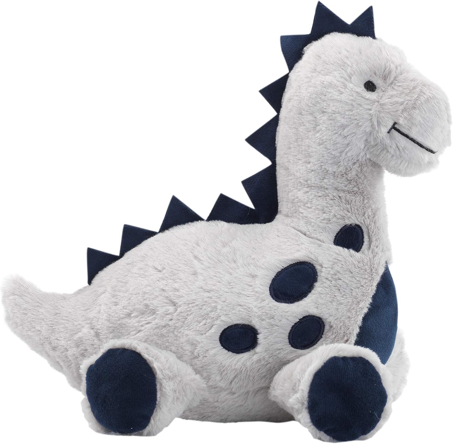 Lambs & Ivy Baby Dino Blue/Gray Plush Dinosaur Stuffed Animal Toy Plushie- Spike - Image 3