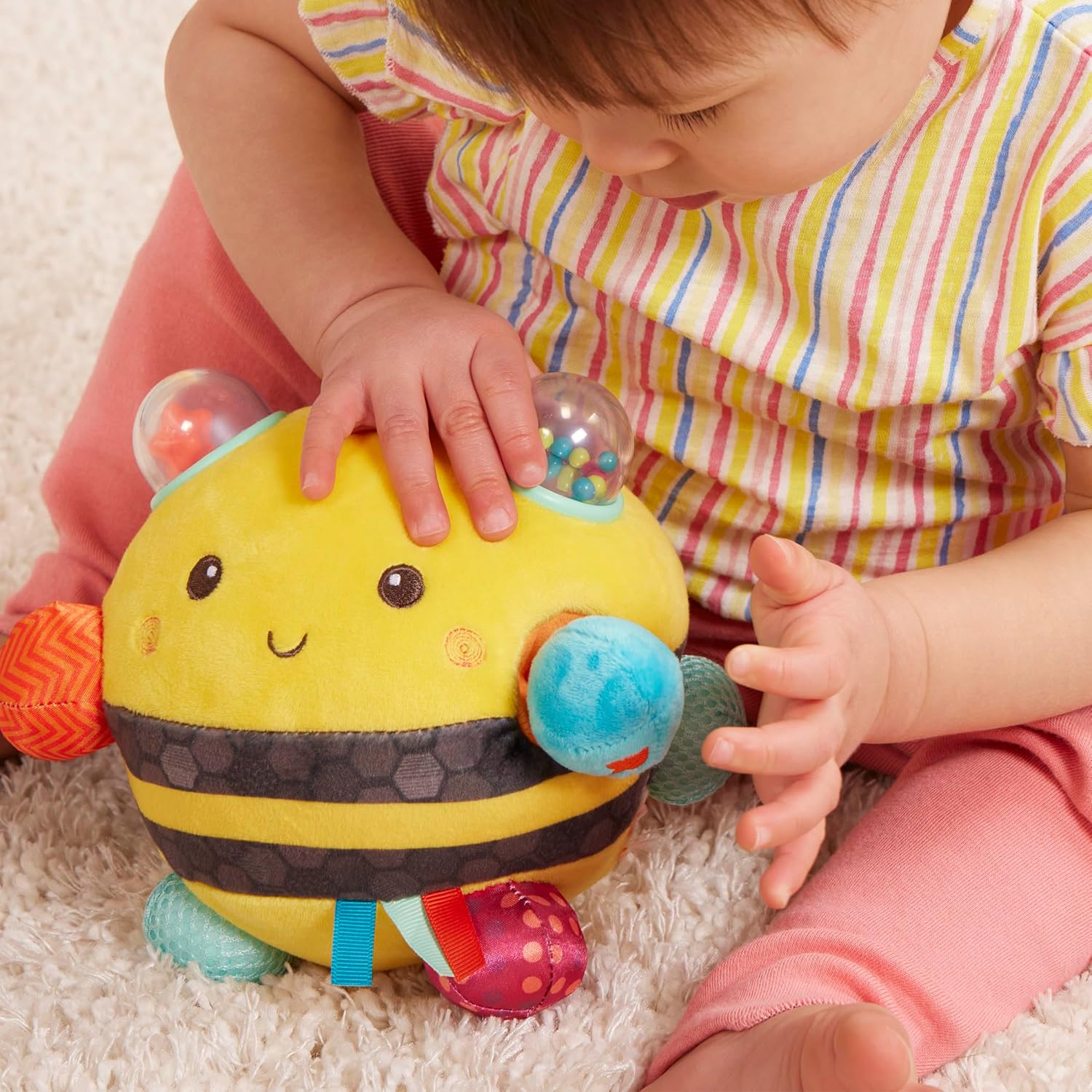 B. toys – Sensory Plush Bumble Bee with Fun Features, Interactive Play, Bumps, Colors, Textures & Sounds, Toys for Infants, Babies – 0+ Months - Image 10