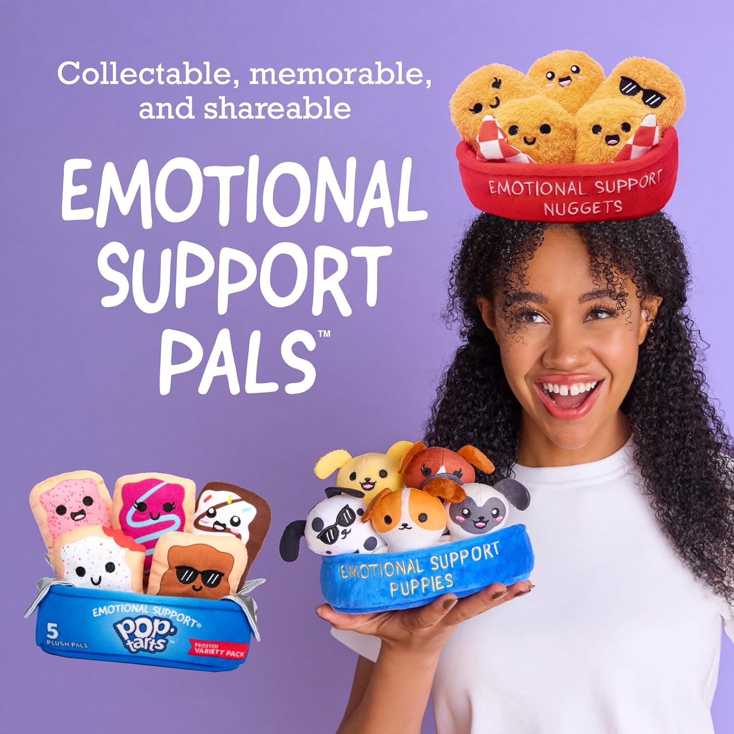 Pop-Tarts™ Emotional Support by Relatable, Snack-Inspired Pals, Full of Bite-Sized Plushies and Cute Stuff, Unexpected Funny Gifts for Loved Ones, Includes 5 Plush Pals with Plush Box - Image 5