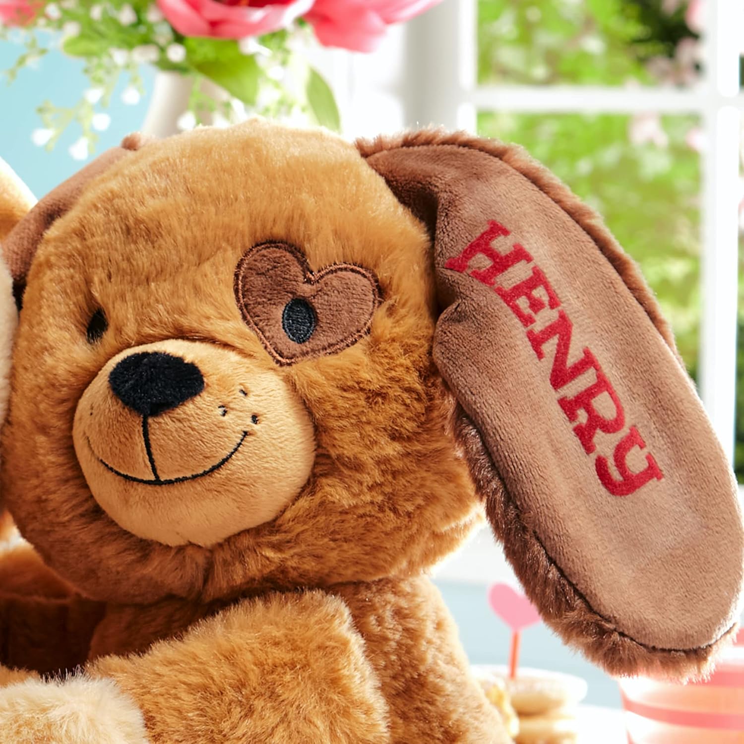 Let's Make Memories Personalized Hugging Plush Puppies - Valentines Day - for Couples or Kids - for Him - for Her - Amor - Te Amo - Puppy Love - Dog Stuffed Animal - Image 5