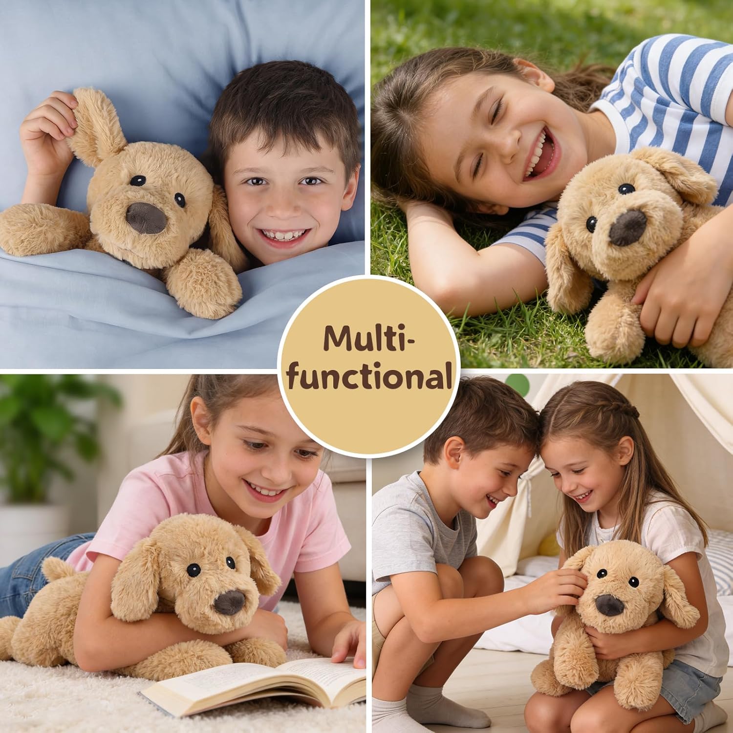 Dog Stuffed Animals, Microwavable Stuffed Animal Adorable Fluffy Puppy Plush for Warmth, Heatable Coolable Lavender Scent Puppy Plush Toy, Cute Soft Dog Plushies for Kids Adults Gift, Golden Retriever - Image 7