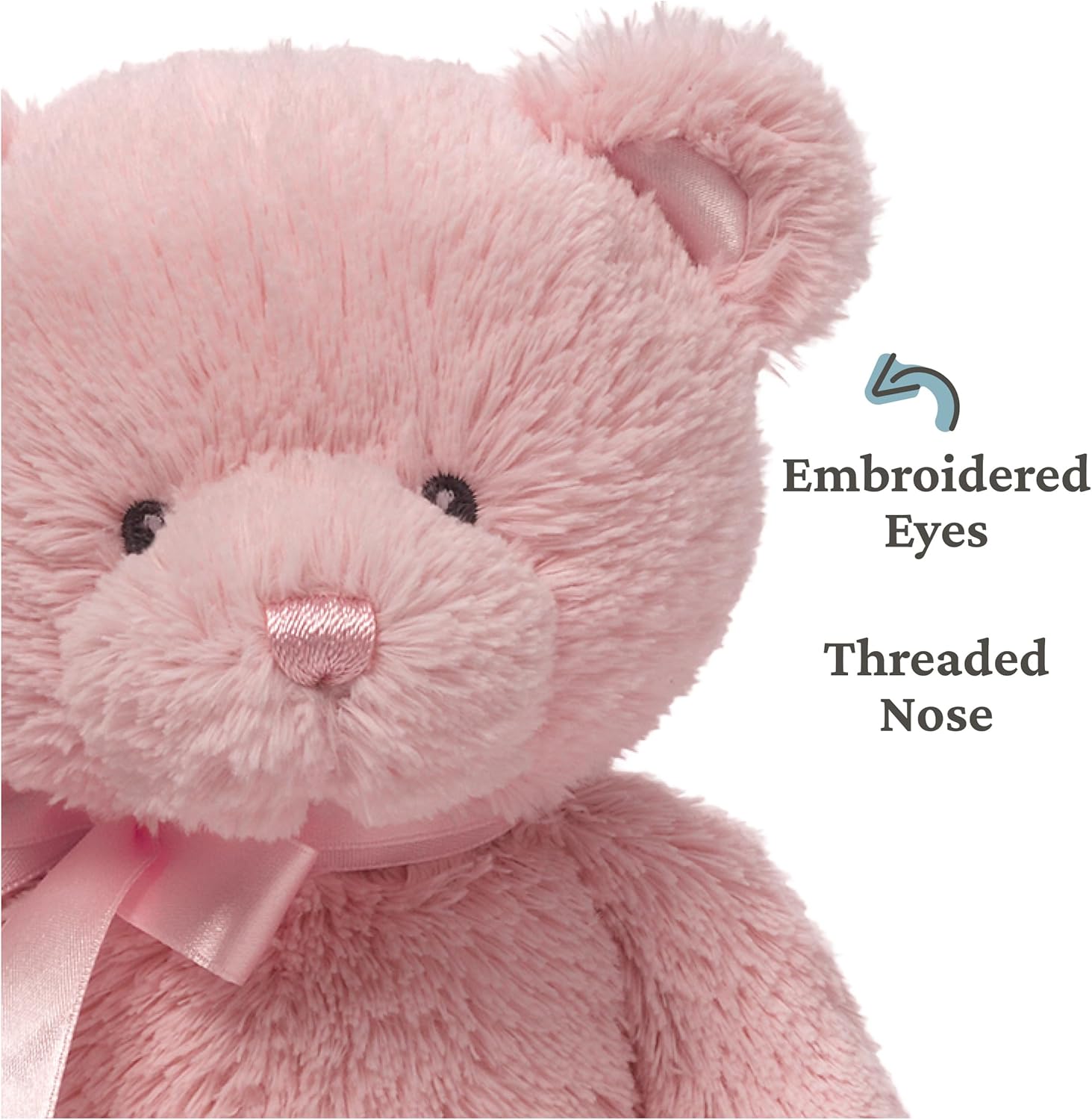 Baby GUND My First Teddy Bear, Ultra Soft Animal Plush Toy for Babies and Newborns, Pink, 10” - Image 4