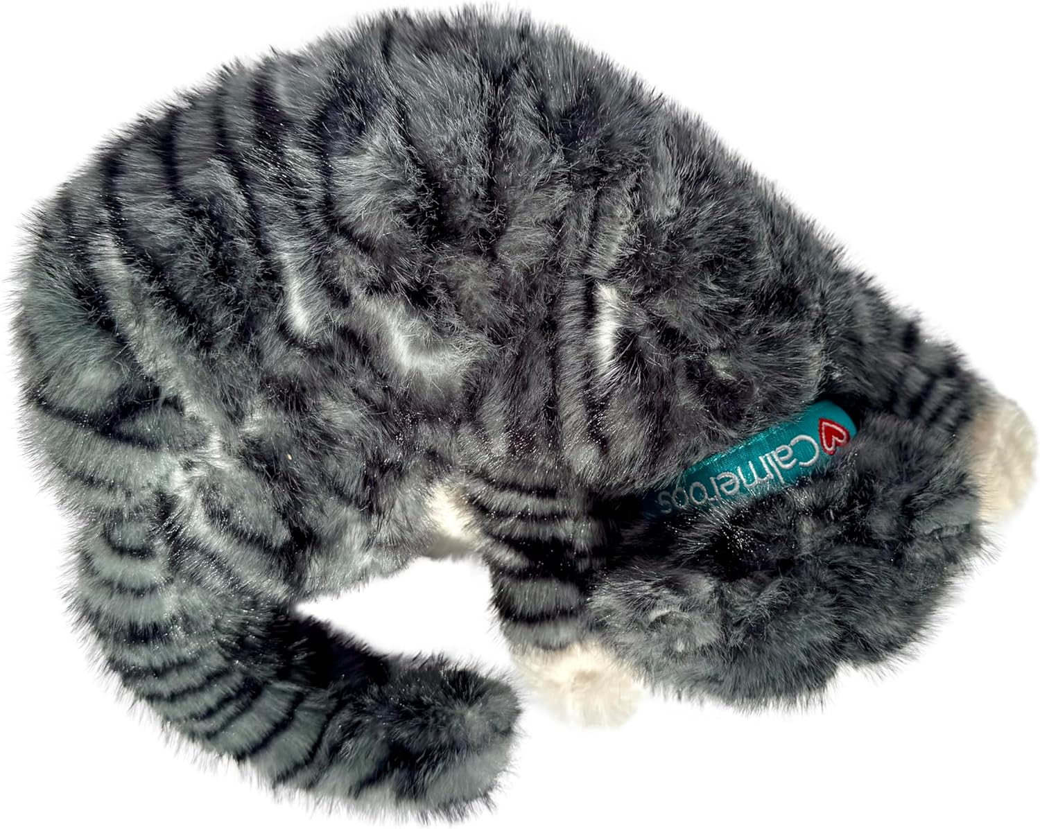 Plush Heartbeat Toy - Calming Anxiety Relief Toys for Puppies and Kittens - Heartbeat in a Soft Comforting Pet Plush for Dogs and Cats (Grey Stripe) - Image 2