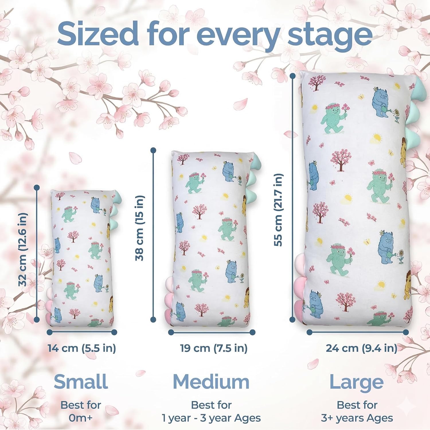 Theo's Lovey Pillows – Huggable Plush Lovey Pillow, Encourages Self-Soothing – Soft, Washable, Travel-Ready – Into the Blossoms (Spring Special) (Small) - Image 3