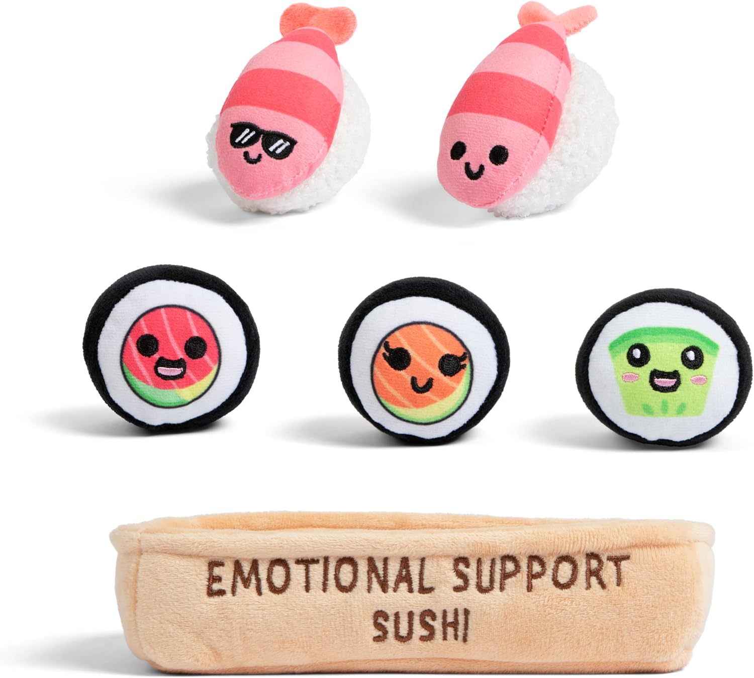 Emotional Support Sushi by Relatable - Cuddly Stuffed Animals and Toys, Squishy Toys and Plushies, Great Gift Ideas for Loved Ones of All Ages - Includes 5 Plushies with Carrying Basket - Image 7