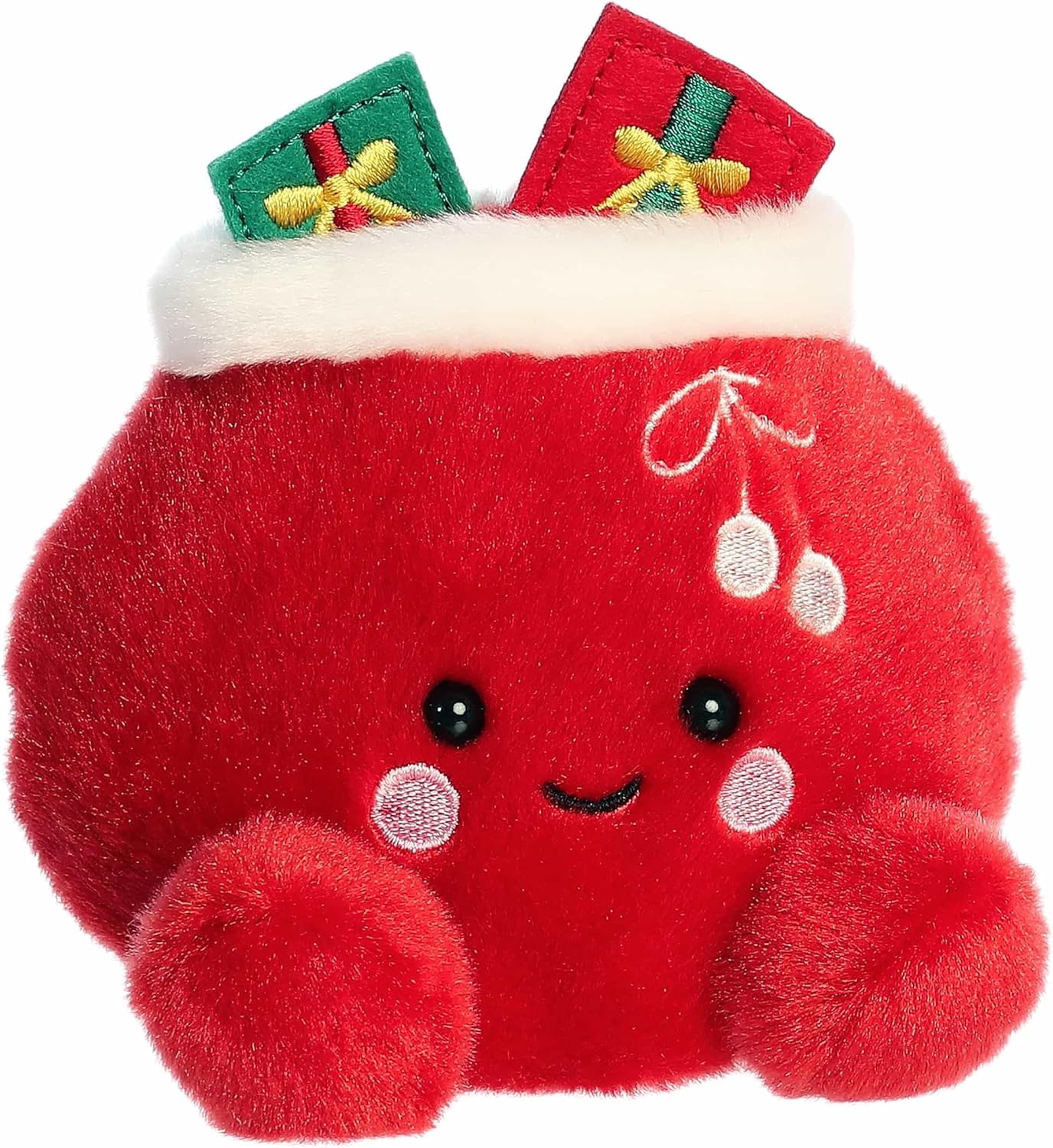 Aurora® Festive Palm Pals™ Velvet Santa Bag™ Stuffed Animal - Fun Collectible Plush for Kids and Adult Collectors - Perfect for Holiday Decorations or Gifts - Red 5 Inches - Image 2