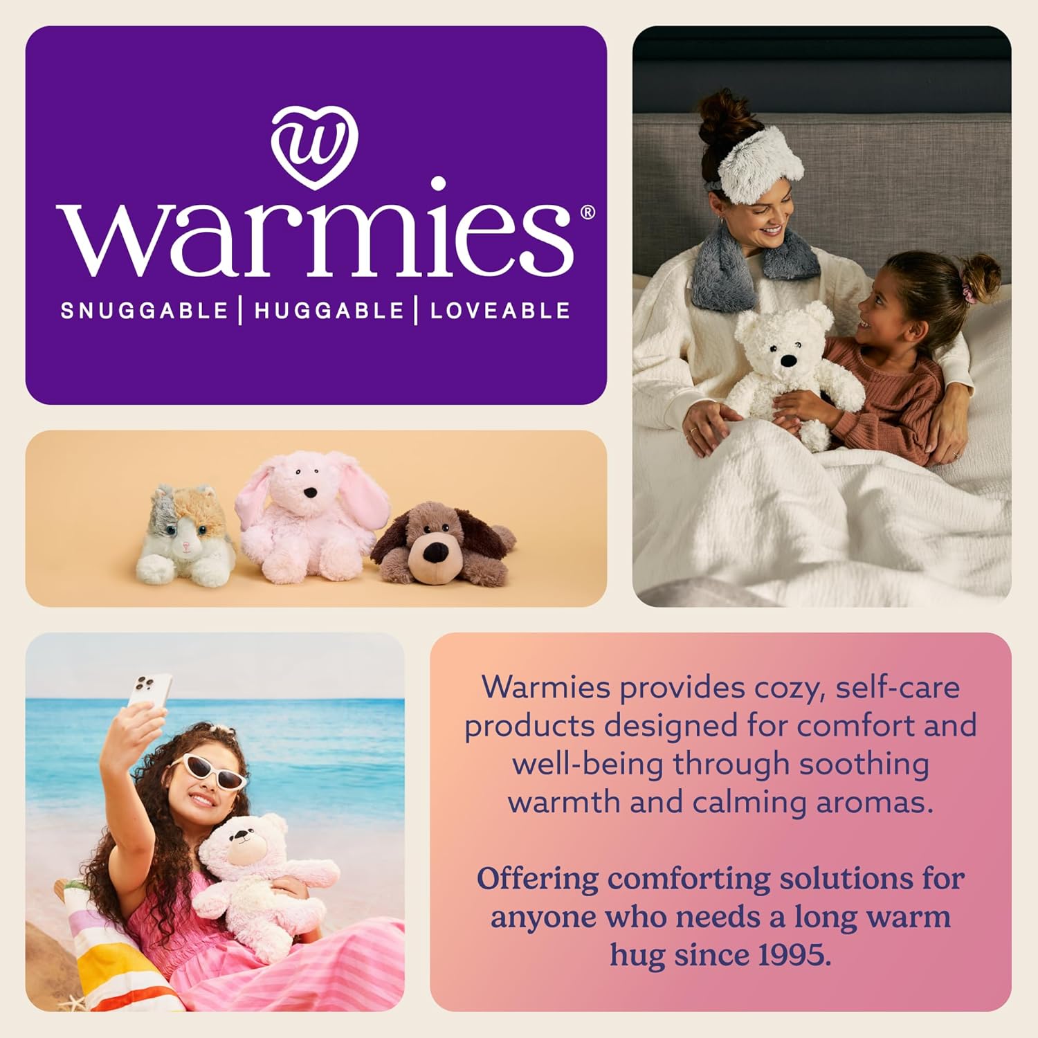 warmies Hugs Duo, Microwavable & Weighted Stuffed Animals, Sloth - Heated Stuffed Animal Plushie for Warmth & Comfort - Cute Soft Plush Toys for Adults & Children (Boys, Girls, Babies & Toddlers) - Image 6