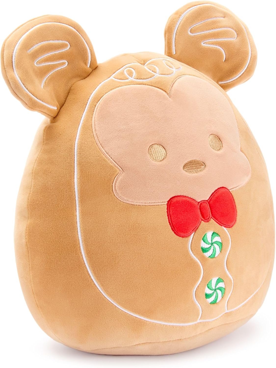 Disney Store Official Mickey Mouse Gingerbread Squishmallows Plush - 10 Inch Disney Christmas Stuffed Animal with Embroidered Features, Detailed Plush Sculpting and Soft Squishy Fill - Image 5