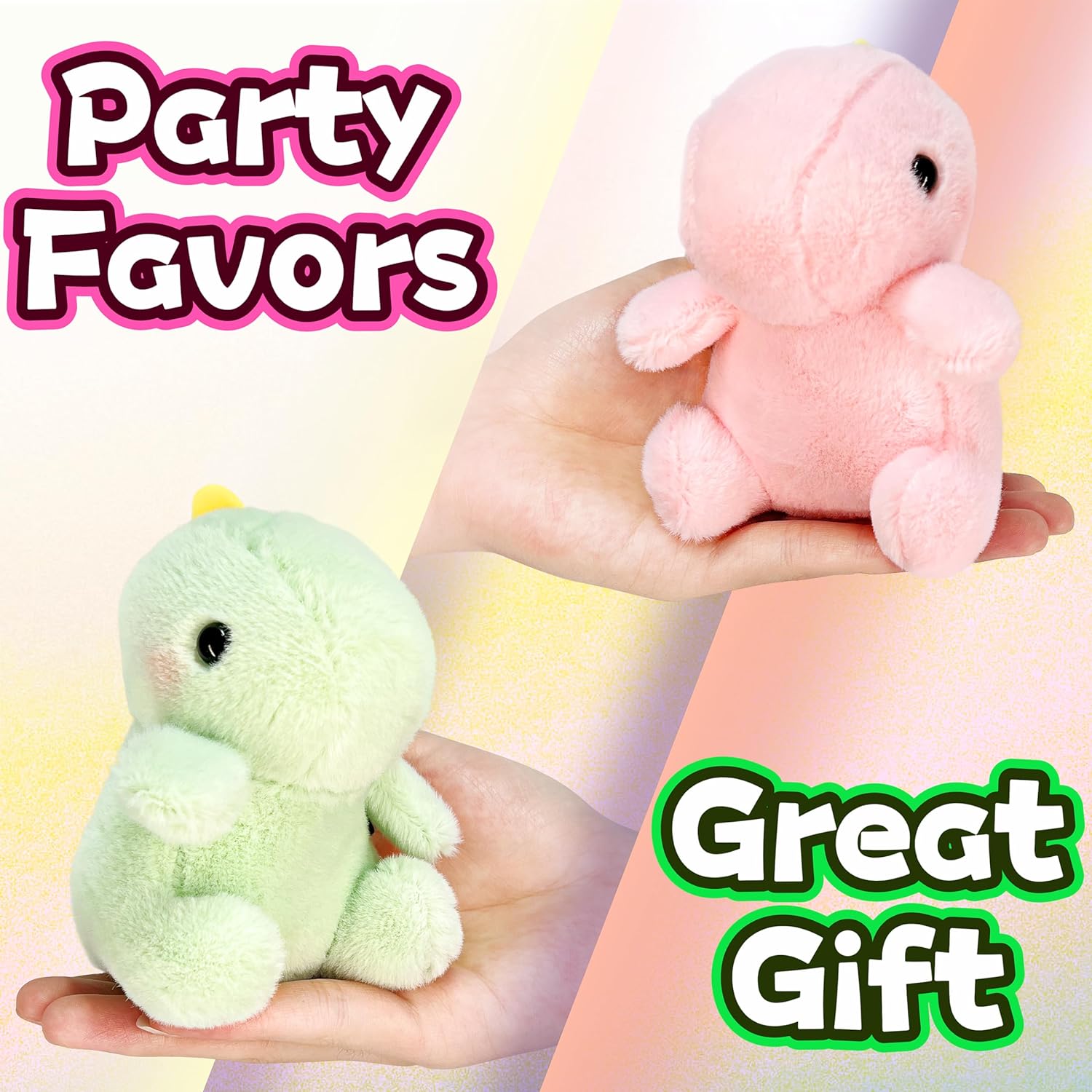 Fat Dinosaur Stuffed Animals, Dino Kawaii Plush Toy for Girls and Boys, Soft Dinosaur Plush Toys Keychain, Small Dinosaur Plushies, Mini Stuffed Animal for Kids, Goodie Bag Stuffers (Light Green) - Image 7
