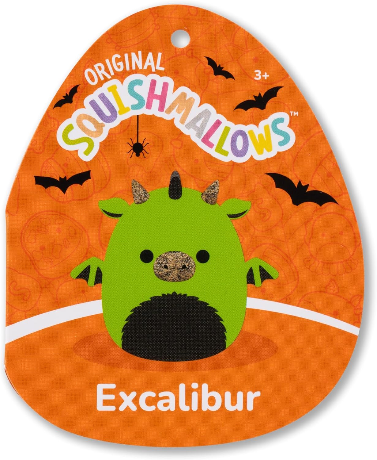 Squishmallows Original 8in Excalibur the Neon Green Dragon – Official Jazwares Halloween Plush (Little) - Image 5