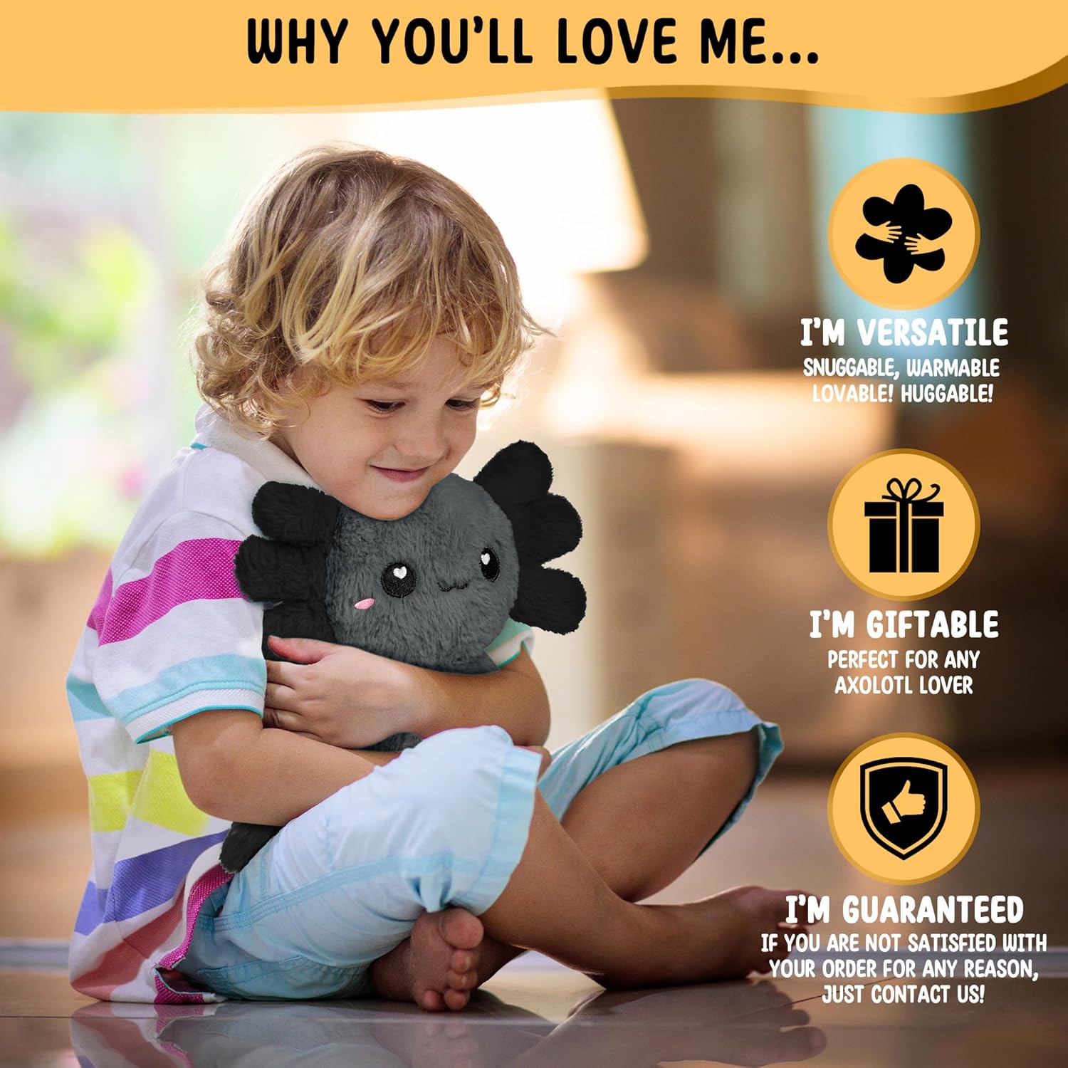 Axolotl Microwavable Unscented Heating Pad for Women and Kids- Cute Soft Cozy Pillow Plush Heatable Warm Stuffed Animals - Kawaii Hot and Cold Plushie Food Toy - Axolotl Gifts for Girls and Boys - Image 7