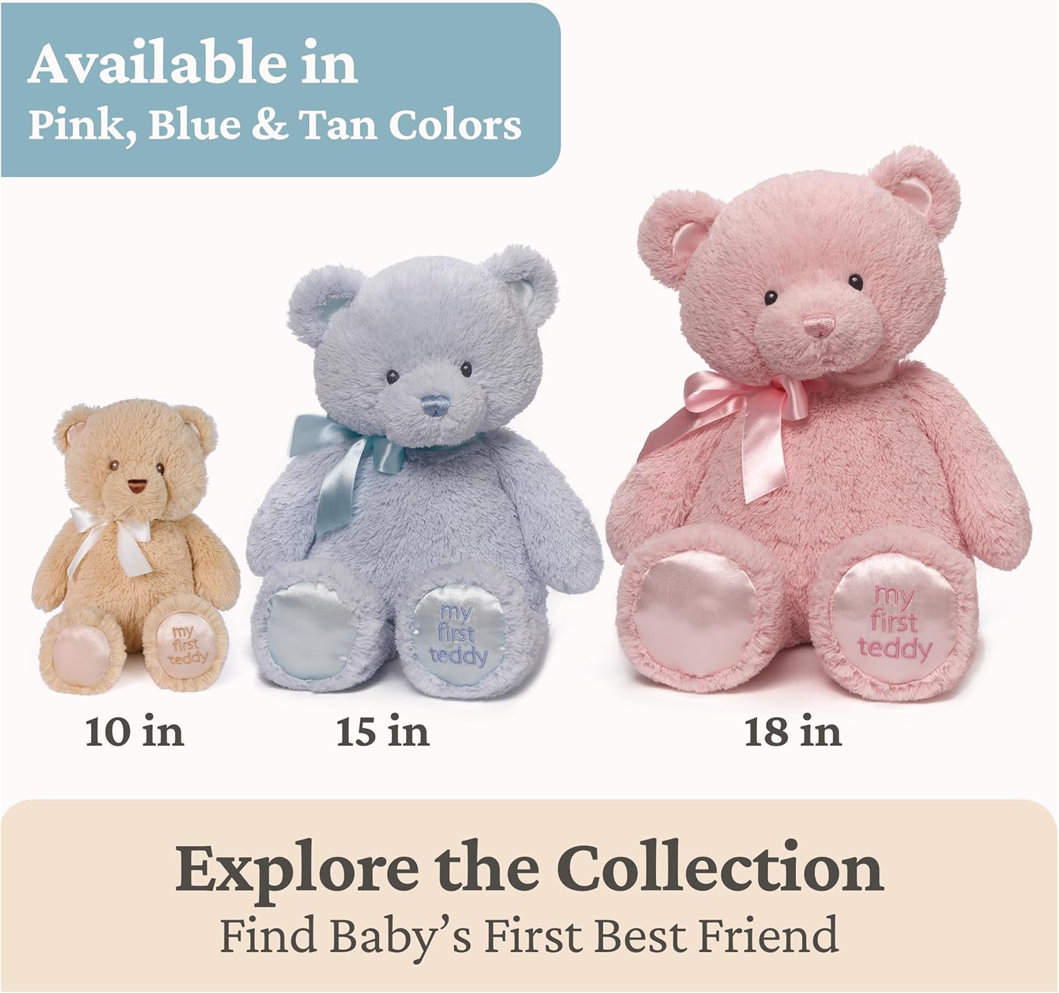 GUND Baby My First Teddy Bear, Ultra Soft Animal Plush Toy for Babies and Newborns, Light Brown/Tan, 10” - Image 7