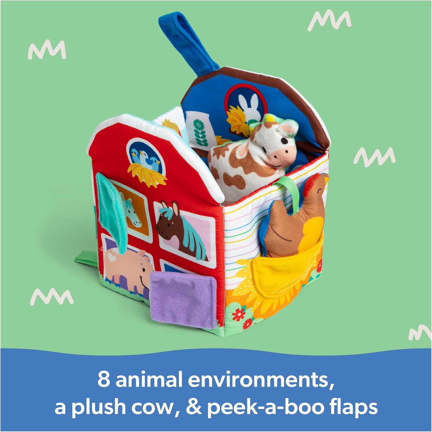 Ms. Rachel Official Sensory Learning Farm, Foldable Soft Baby Book with Plush Cow, Infant Educational Toys for Babies Ages 3 Months to 18 Months - Image 4