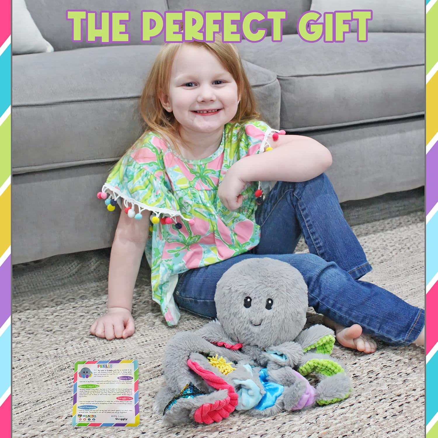 MEAVIA Sensory Octopus Plush Toy, Fidget Plush for Special Needs and Sensory Fun, FEELix Collection - Image 8