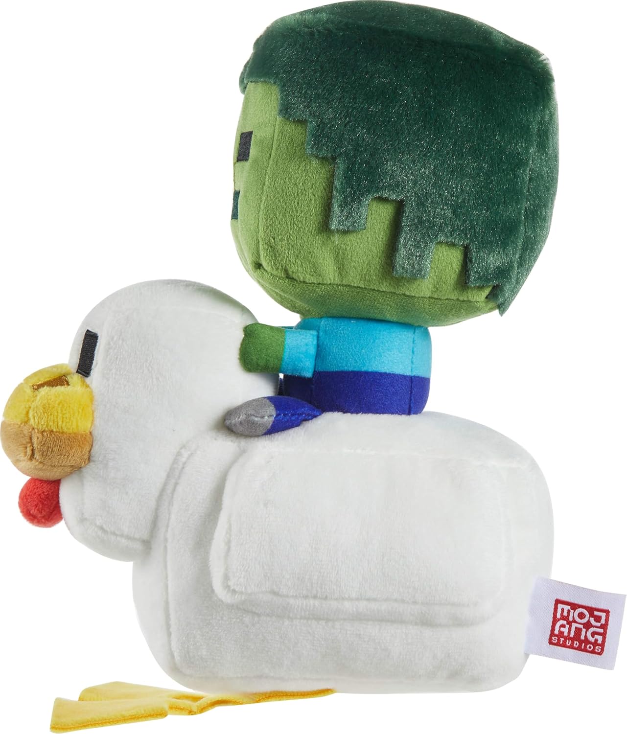 Mattel Minecraft Plush Zombie Chicken Jockey Toy, Collectible Stuffed Animal, 8-inch Soft Doll Inspired by Video Game Character - Image 4