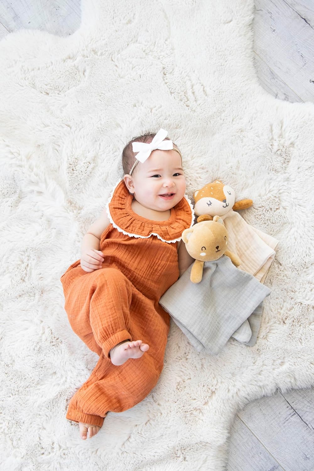 Pearhead Teddy Bear Baby Lovey – Organic Cotton Muslin Security Blanket, Plush Snuggle Toy Helps Self-Soothing, Breathable & Soft, Gender-Neutral Newborn Gift for Boys and Girls, 0+ Months - Image 5