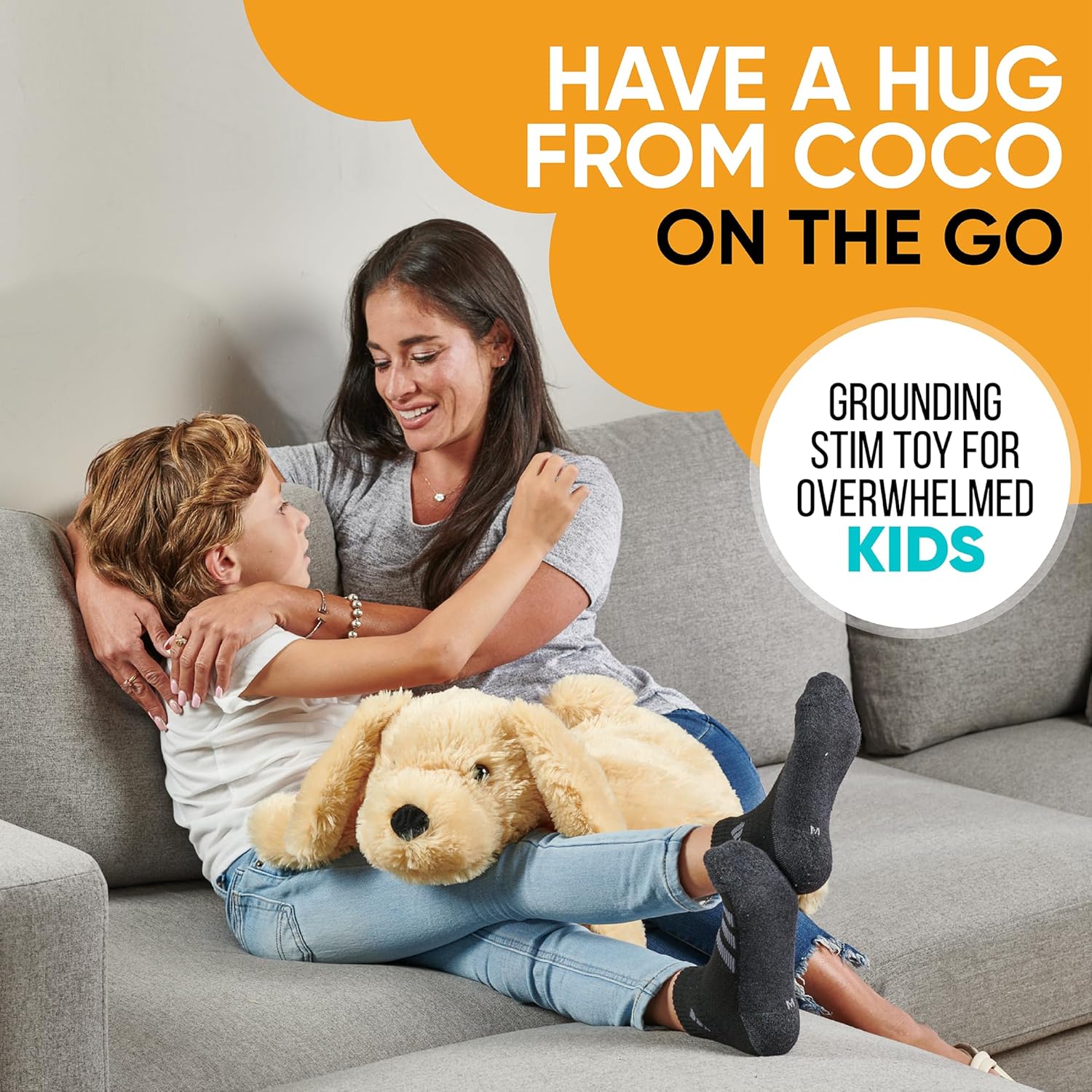 FRIENDLY CUDDLE Weighted Lap Blanket for Kids & Adults – Kids Weighted Blanket – ASD, Sensory Processing Weighted Stuffed Animals Dog Toy – Microwavable Weighted Lap Pad for Kids, 5 Lbs. - Image 2