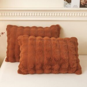 LIFEREVO 2 Pieces Fluffy Faux Rabbi...