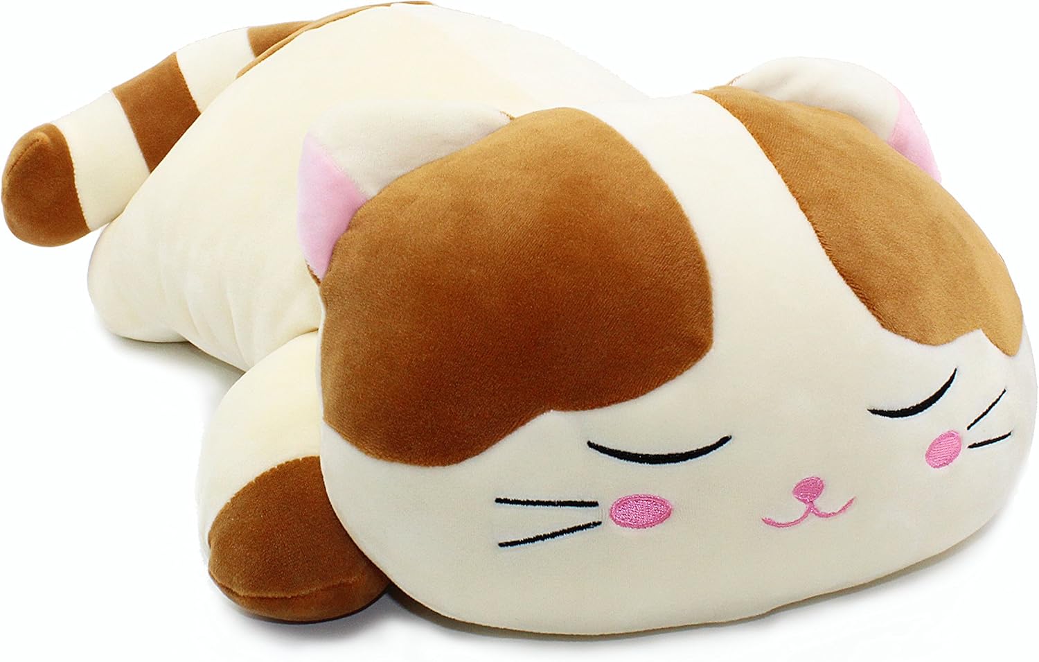Very Soft Cat Big Hugging Pillow Plush Kitten Kitty Stuffed Animals Brown 23.5" - Image 2