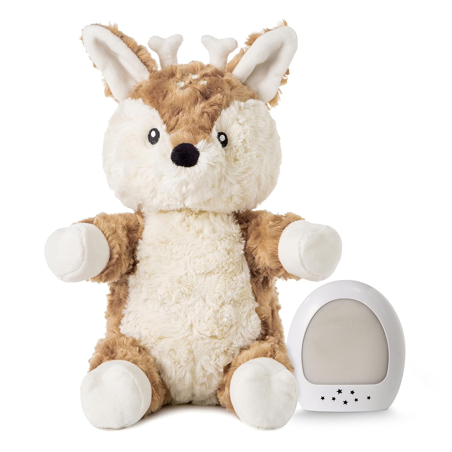 Cloud b Sound Machine with White Noise Soothing Sounds | Cuddly Stuffed Animal & Nomadic Nightlight | Record Parent Voice | Adjustable Settings and Auto-Shutoff | LoveLight Buddies - Finley Fawn - Image 8