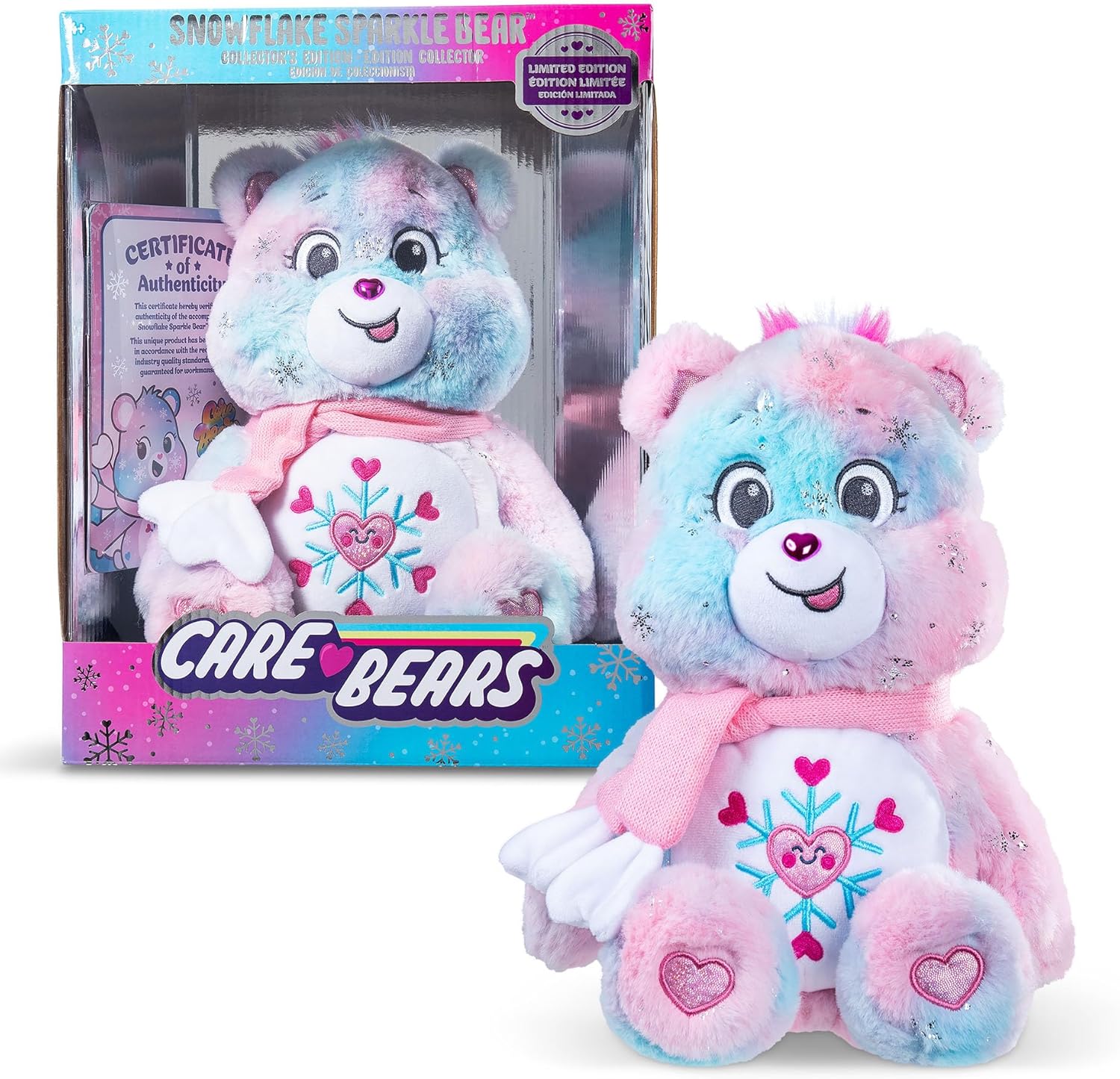 Care Bears - Collector Edition 14" Snowflake Sparkle Bear - Medium Size Plush - Soft, Huggable Plushie, Stuffed Animal for Girls and Boys, Ages 4+ - Amazon Exclusive - Image 6