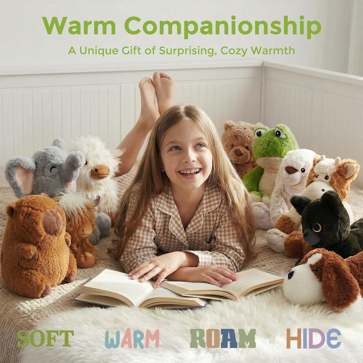 Microwavable Weighted Frog Plush,Heating Pad Stuffed Animals for Period Cramps, Heatable&Coolable Frog Stuffed Animal Toy with Lavender Scented for Pain Stress, Cozy Gifts for Kids Women - Image 7