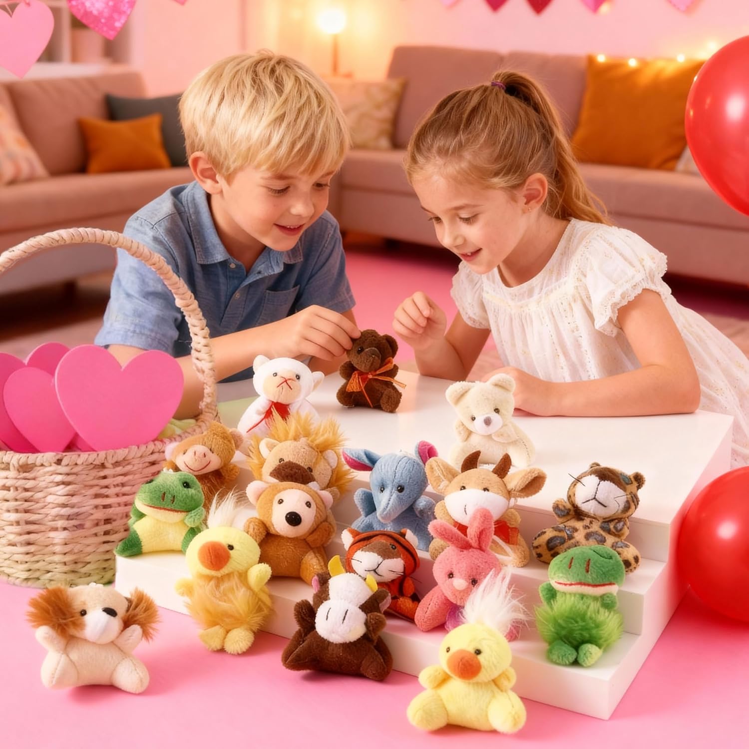 JOYIN 24 Pack Mini Animal Plush Toy Assortment (24 Units 3" Each), Animals Keychain Decoration for Kids, Small Stuffed Animal Bulk for Kids, Carnival Prizes, School Gifts, Party Favor Goodie Bags - Image 2