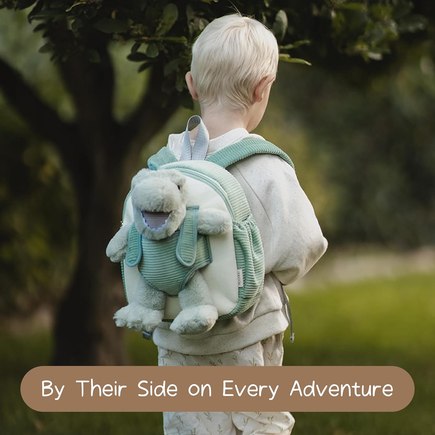 Moonkie Hug & Go Dinosaur Toddler Backpack – Soft Plush Bag with Take-Along Toy for Boys Aged 2–4 | Ideal for Daycare, Travel & Birthday Gifts - Image 3