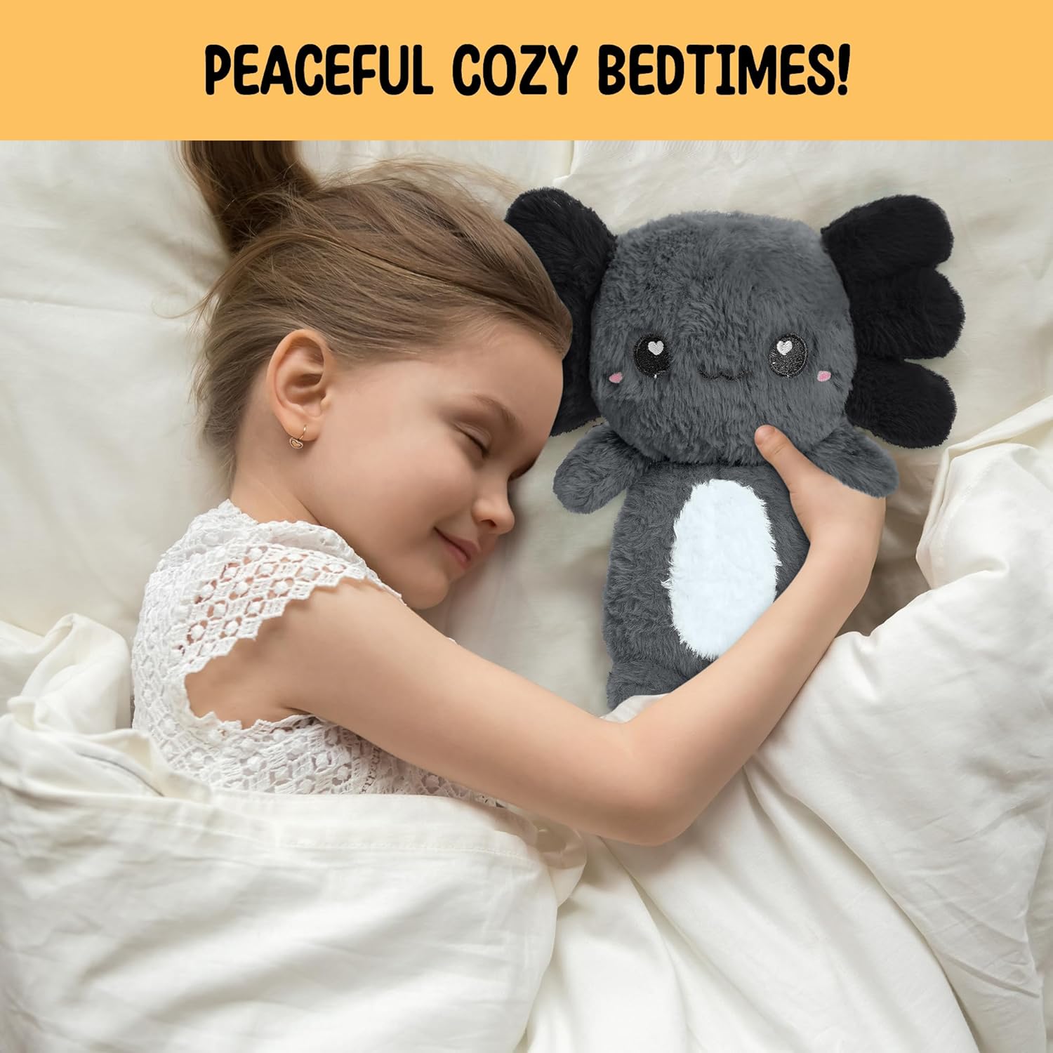 Axolotl Microwavable Unscented Heating Pad for Women and Kids- Cute Soft Cozy Pillow Plush Heatable Warm Stuffed Animals - Kawaii Hot and Cold Plushie Food Toy - Axolotl Gifts for Girls and Boys - Image 8