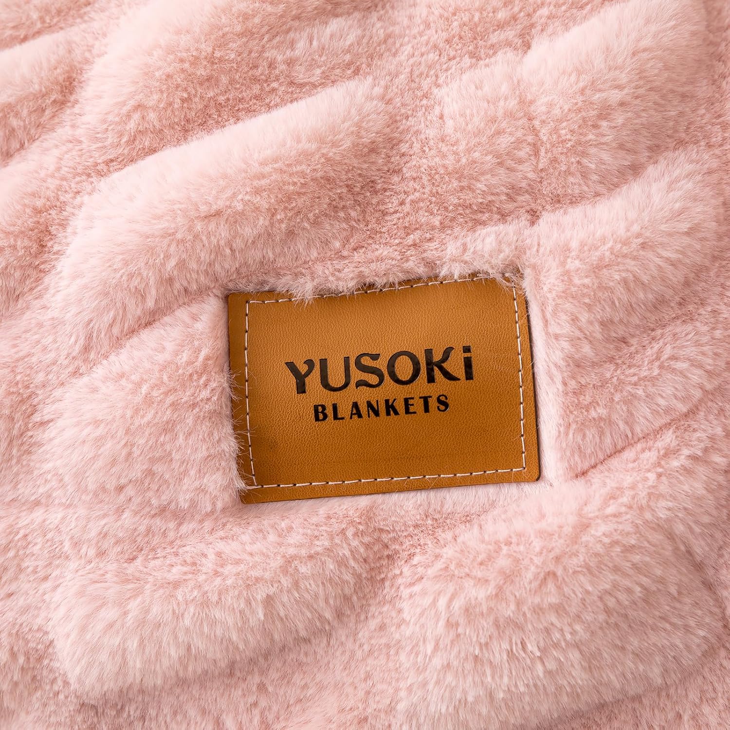 YUSOKI Luxury Double Side Faux Rabbit Fur Throw Blanket for Couch, Ultra Soft Fluffy Throw Gifts, Plush Thick Warm Luxury Decor Gifts for Home (Light Pink, Medium (50 X 60 Inches)) - Image 7