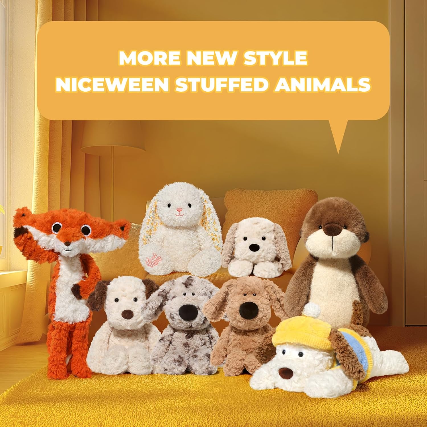 Stuffed Animals Dog Plush Toys Maltese Dog 16.5 inches Soft and Premium Puppy Plush Toy Gift for for Babies Children Adults, Beige/Grey - Image 4