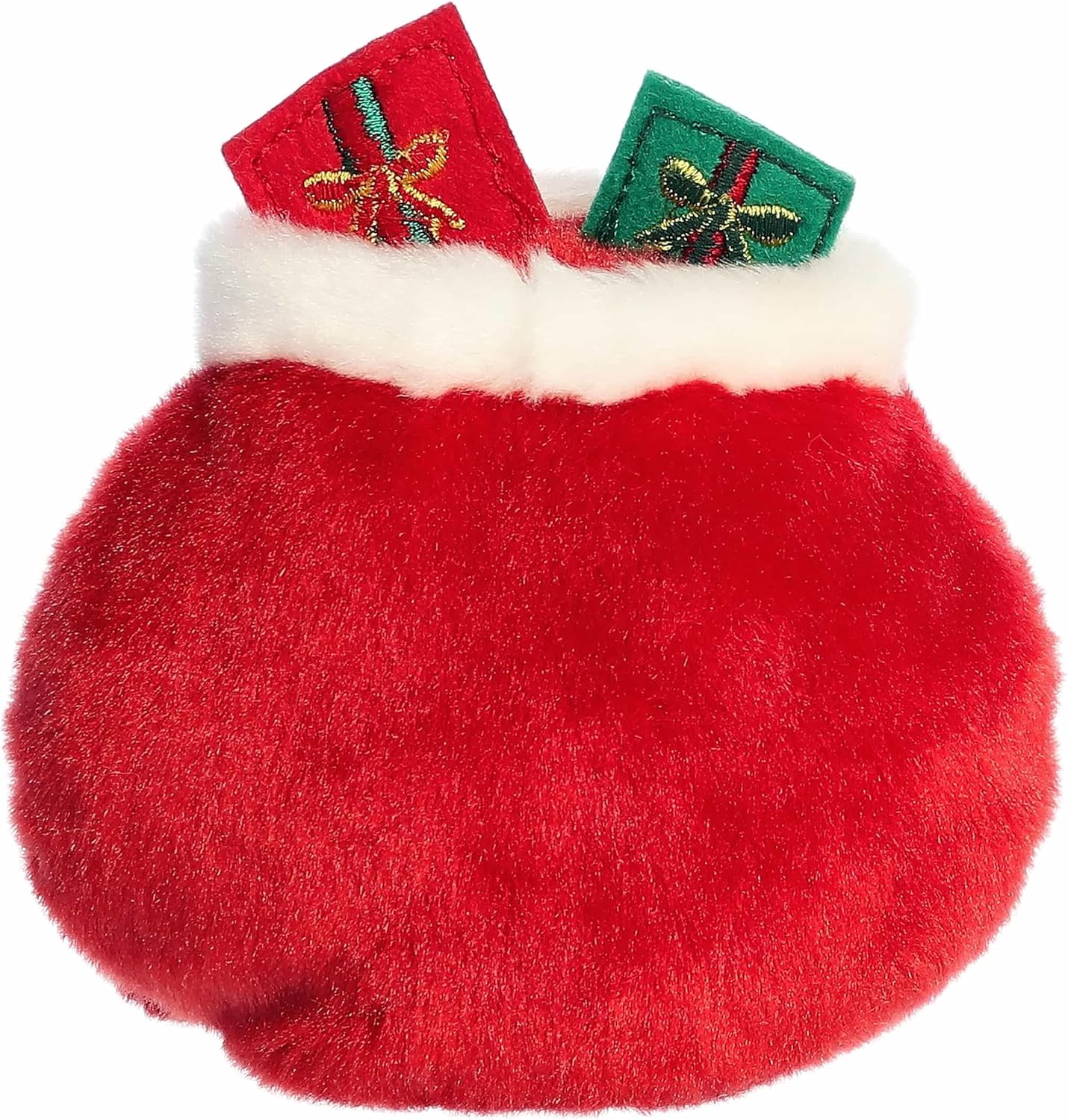 Aurora® Festive Palm Pals™ Velvet Santa Bag™ Stuffed Animal - Fun Collectible Plush for Kids and Adult Collectors - Perfect for Holiday Decorations or Gifts - Red 5 Inches - Image 4