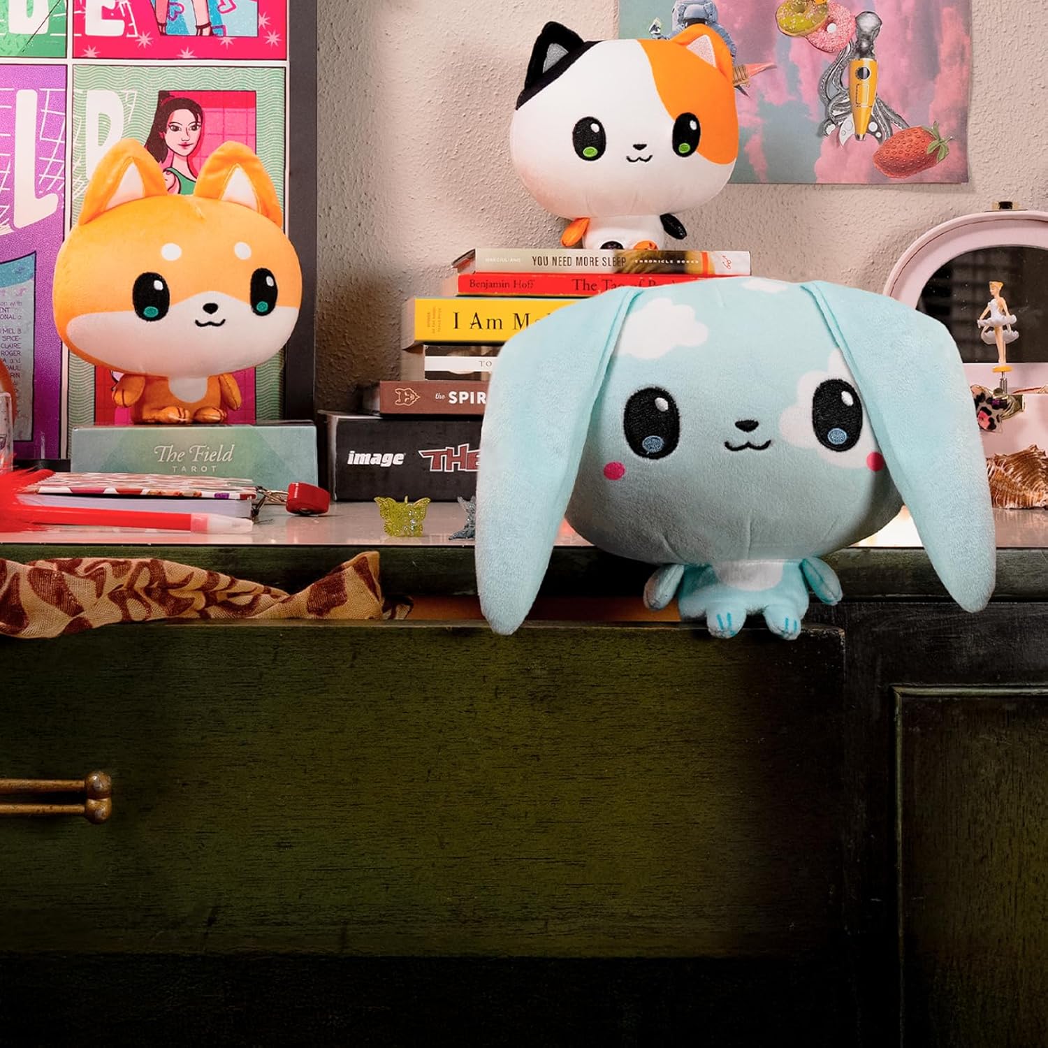 TeeTurtle Cloudheads Nimbus the Cloud Bunny Plush - 5-Inch Rabbit Stuffed Animal with Embroidered Details - Soft Cuddly Plush Toys for Kids, Teens, and Adults - Image 4