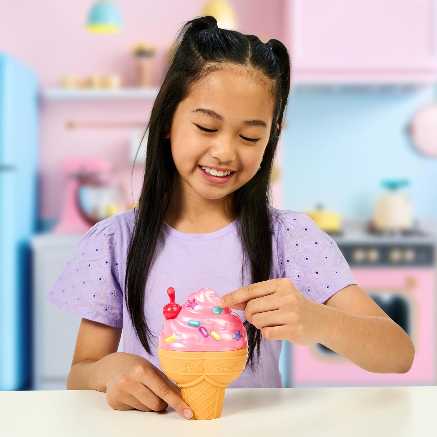 Cookeez Makery Yum Yumz Twin Pack, Full of Fun and Full of Yum! Add Ingredients & Discover 2 Super-Cute Scented Surprise Plush Pets Inside an Ice Cream Cone You Can Customize - Styles May Vary - Image 5