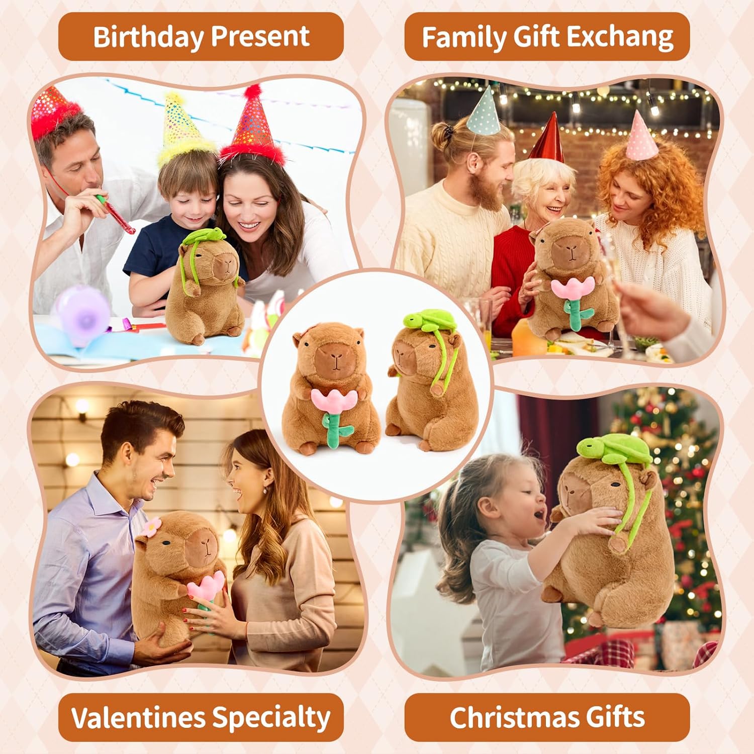 9 inch Capybara Plush,Capybara Stuffed Animals with Turtle Backpack Capibaras Peluches Perfect Plush Gift for Kids Adults (9 Inch) - Image 4