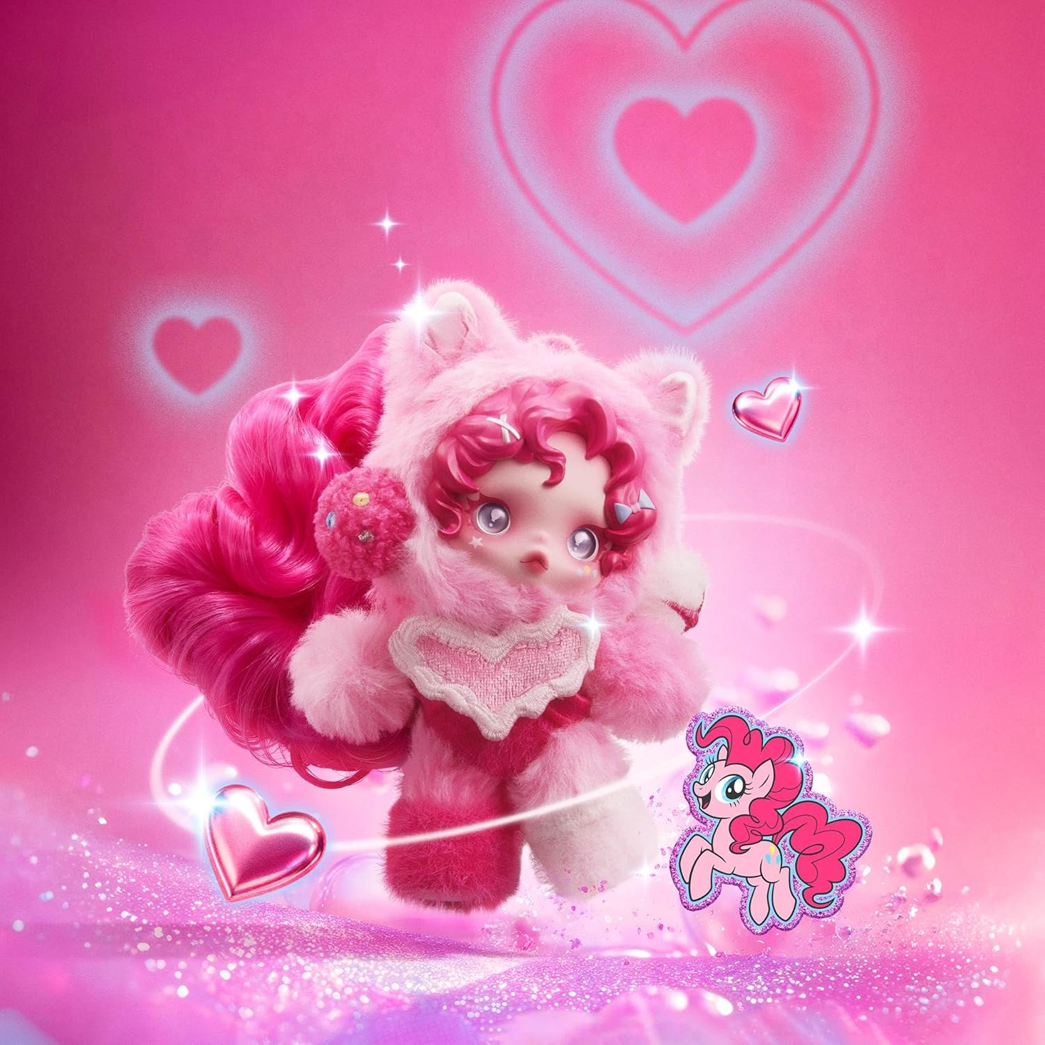 POP MART SKULLPANDA × My Little Pony Series Plush Doll Cute Keychain Blind Box Mystery Box Figures, Collectible Toys Bag Charms, Holiday Birthday Gifts for Girls and Boys, Single Box - Image 5