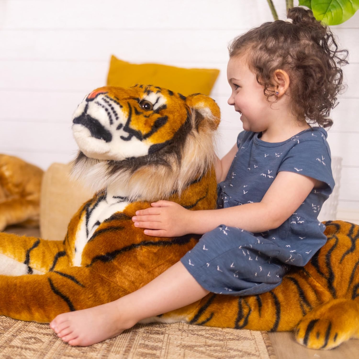 Melissa & Doug Giant Tiger - Lifelike Stuffed Animal (Over 5 feet Long) - Image 8