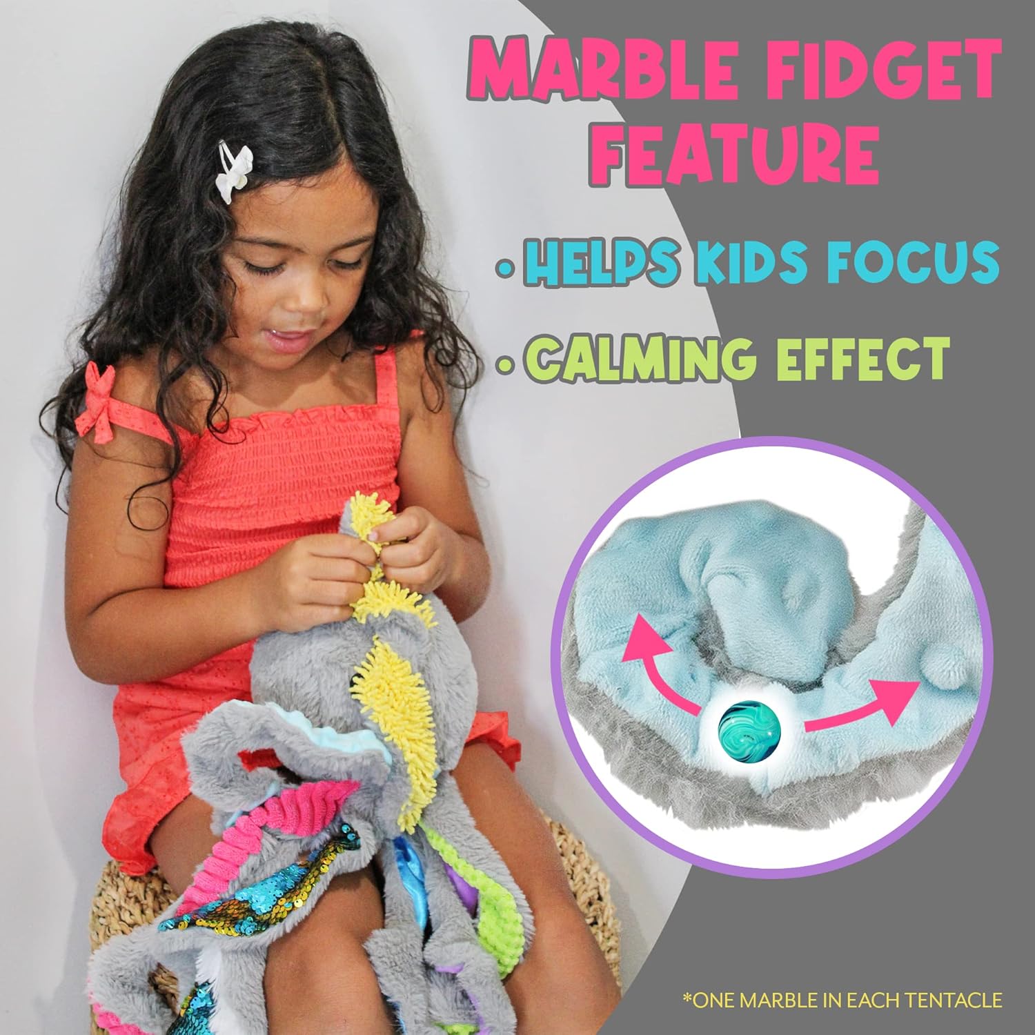 MEAVIA Sensory Octopus Plush Toy, Fidget Plush for Special Needs and Sensory Fun, FEELix Collection - Image 3